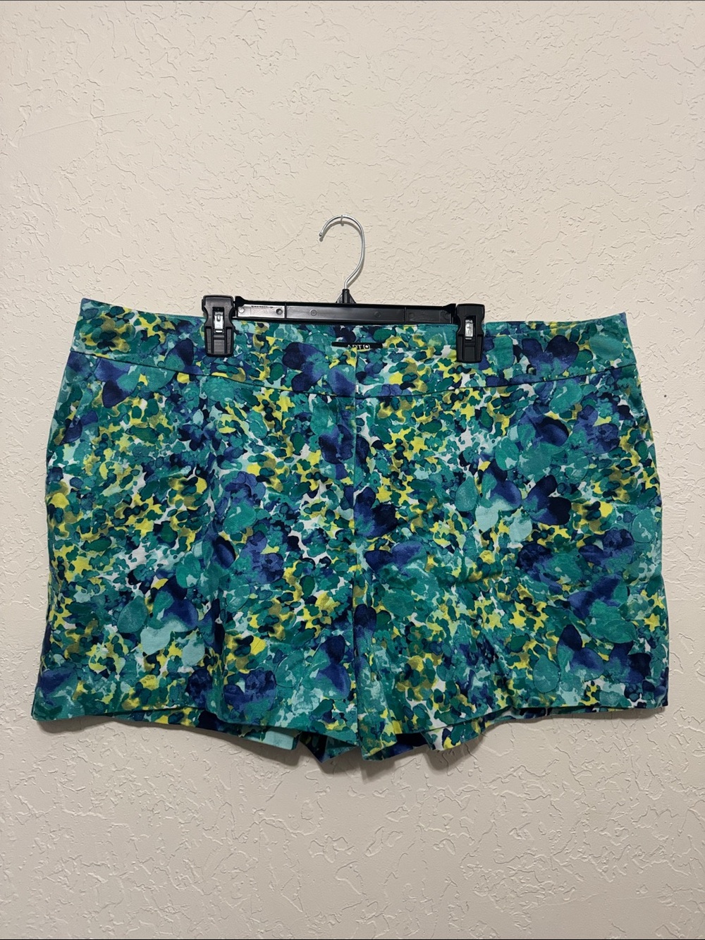 Women's Teal Floral Print Shorts